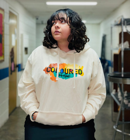 Coloured Art Studio Hoodie - Cream